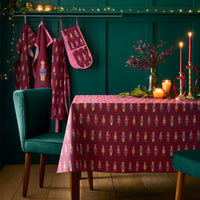 CATHERINE LANSFIELD Christmas Nutcracker Cotton Tablecloth 137x229cm - Burgundy