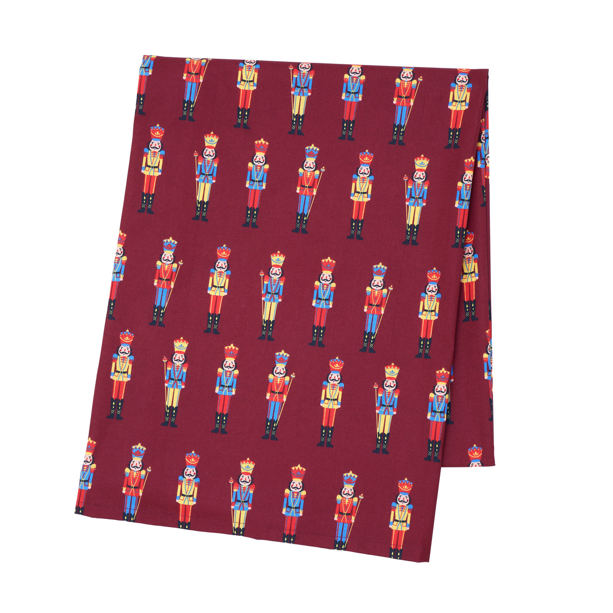 CATHERINE LANSFIELD Christmas Nutcracker Cotton Tablecloth 137x229cm - Burgundy