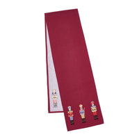 CATHERINE LANSFIELD Christmas Nutcracker Table Runner 33x220cm - Burgundy