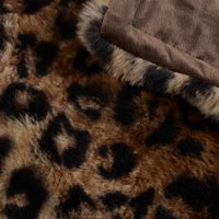 CATHERINE LANSFIELD Soft and Cosy Faux Fur Animal Print Throw