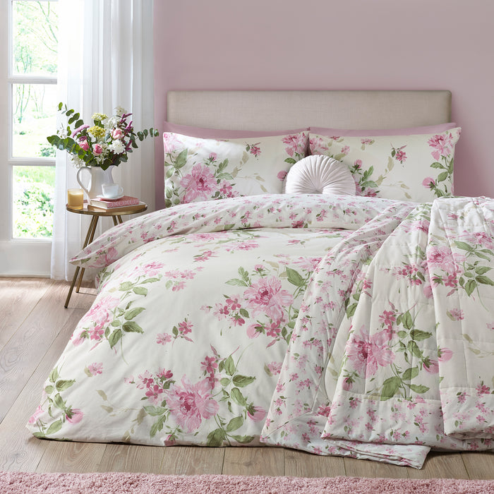 CATHERINE LANSFIELD Avebury Floral Duvet Set - Cream