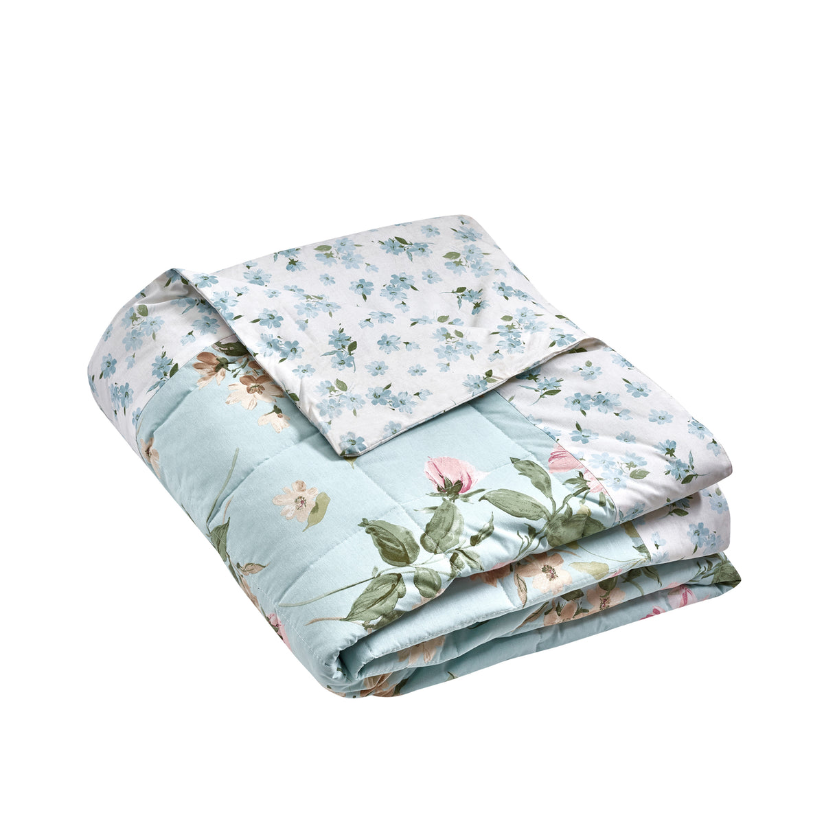CATHERINE LANSFIELD Avebury Floral Bedspread 220x230cm - Duck Egg