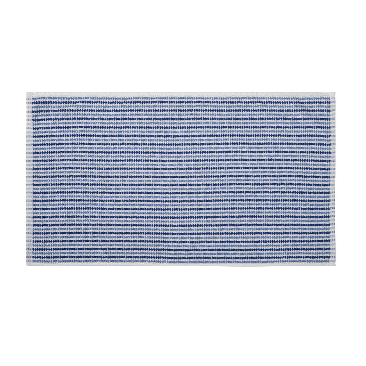 CATHERINE LANSFIELD Rice Weave Stripe Cotton Towel Collection - Blue (Available in 3 Sizes)