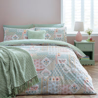 CATHERINE LANSFIELD Folk Patchwork Duvet Set - Green