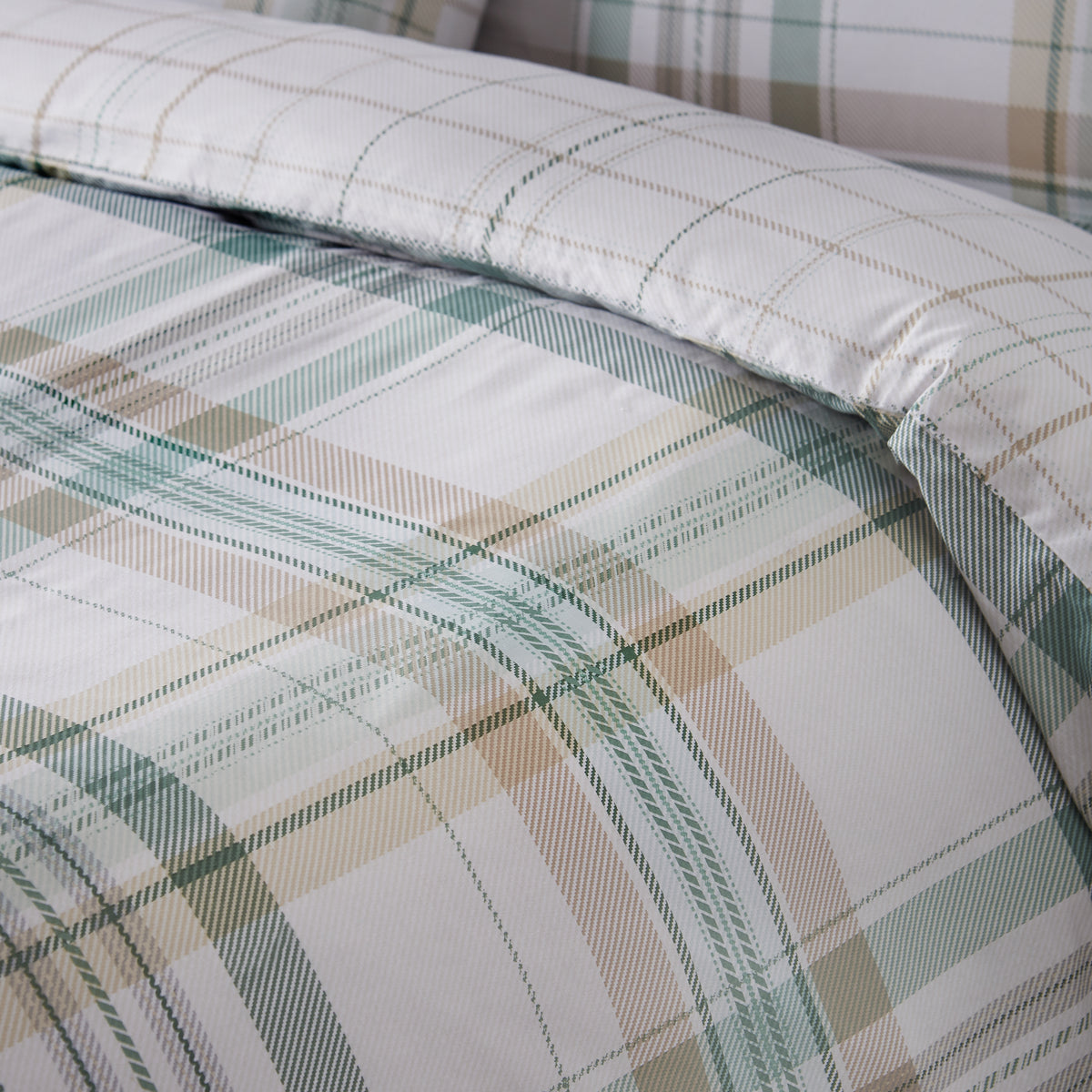 CATHERINE LANSFIELD Cartmel Check Duvet Set - Green