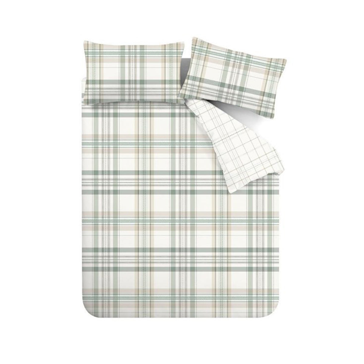 CATHERINE LANSFIELD Cartmel Check Duvet Set - Green