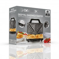 DAEWOO Deep Fill 2 Portion Sandwich Maker - Stainless Steel