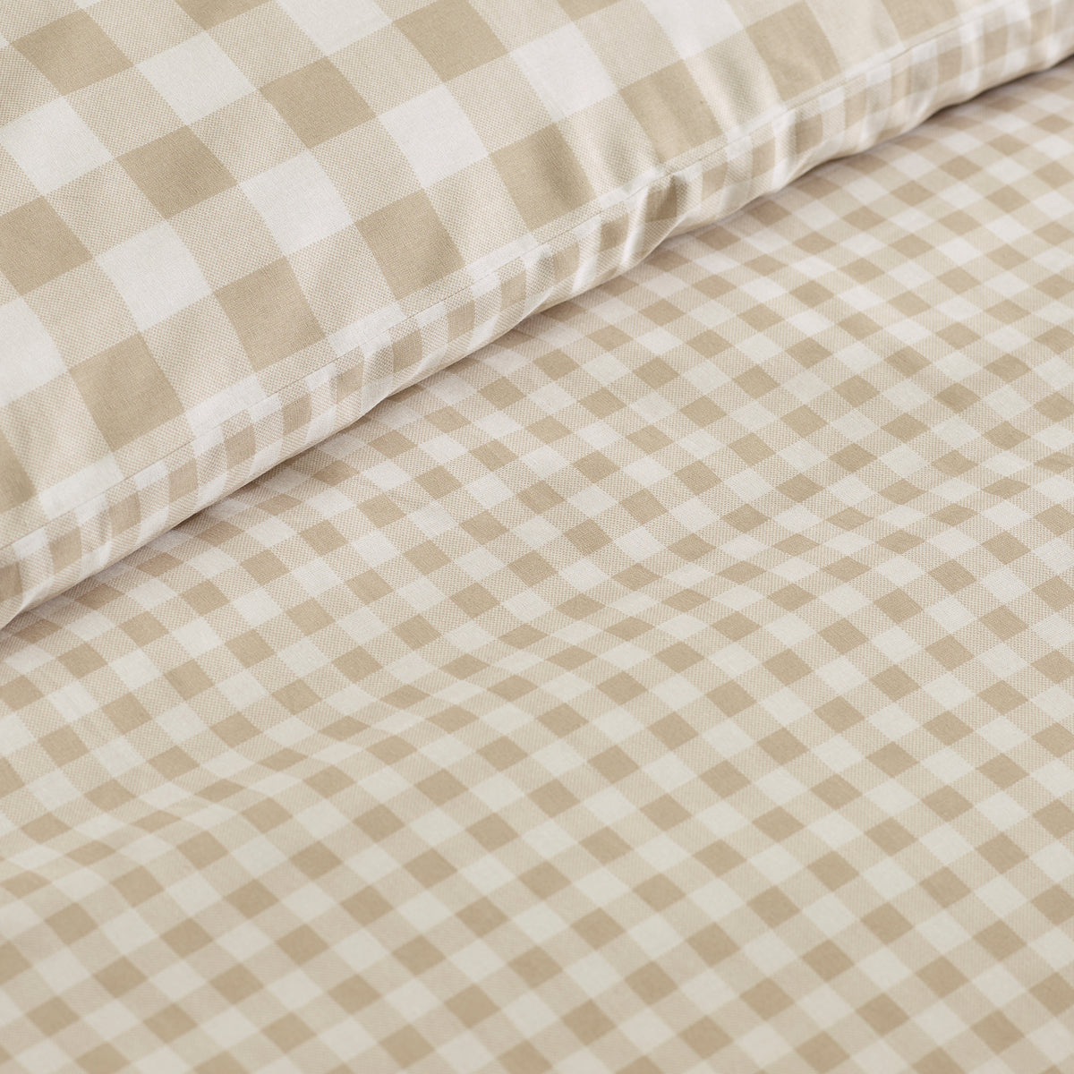 CATHERINE LANSFIELD Bamford Gingham Check Duvet Set - Natural