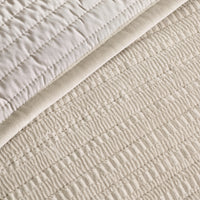 CATHERINE LANSFIELD Velvet Pinsonic Quilted Bedspread 220x220cm - Natural