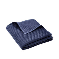 CATHERINE LANSFIELD Velvet Pinsonic Quilted Bedspread 220x220cm - Navy