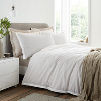 BIANCA Seersucker Woven Stripe Duvet Set - Natural