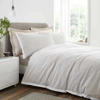 BIANCA Seersucker Woven Stripe Duvet Set - Natural