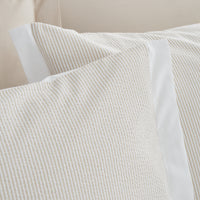 BIANCA Seersucker Woven Stripe Duvet Set - Natural