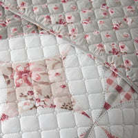 CATHERINE LANSFIELD Pinsonic Patchwork Bedspread 220x230cm