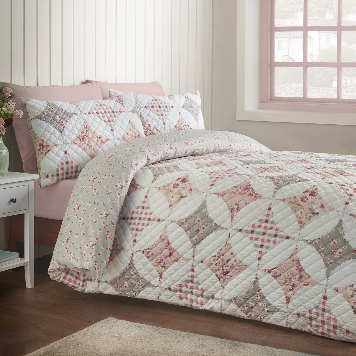 CATHERINE LANSFIELD Pinsonic Patchwork Duvet Cover Set