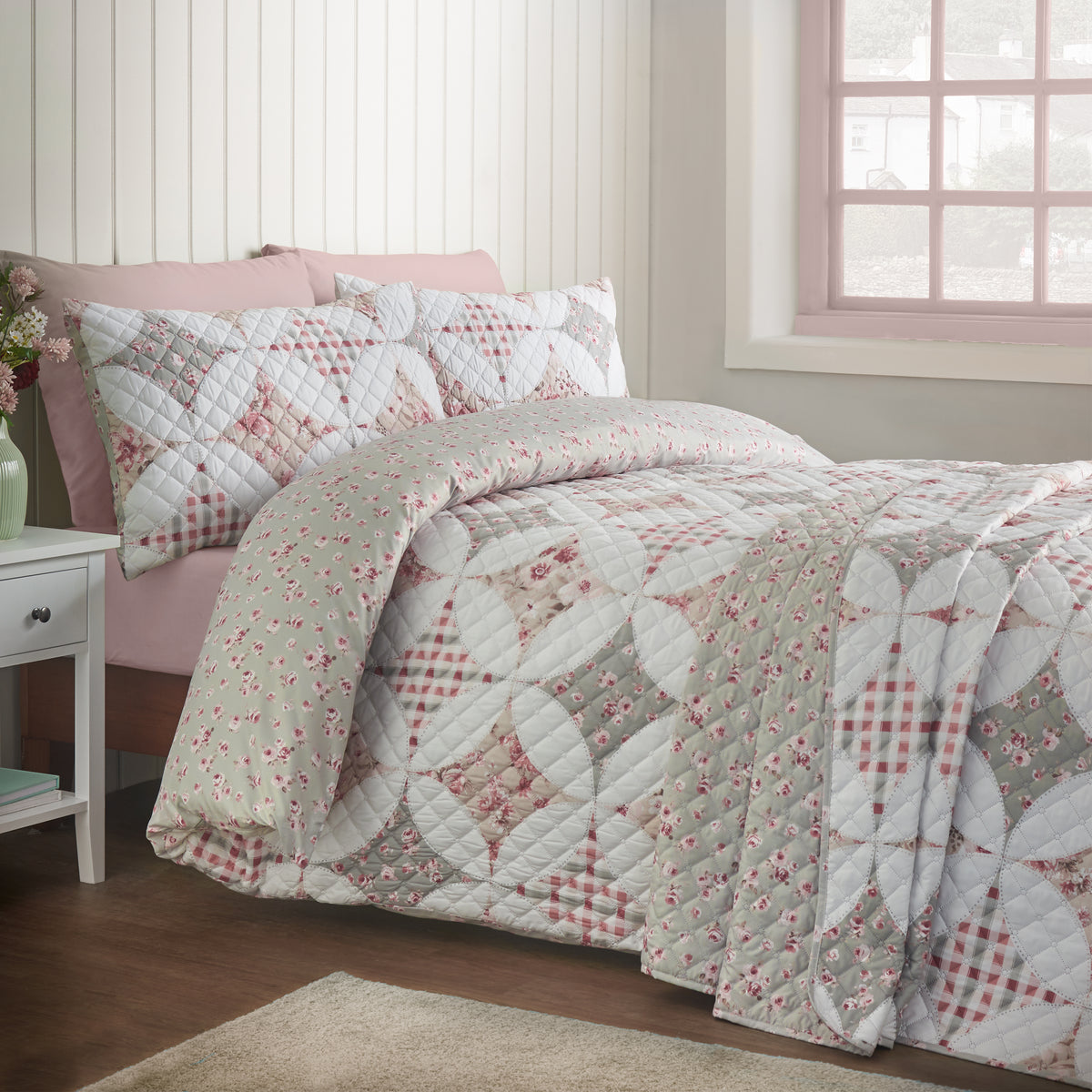 CATHERINE LANSFIELD Pinsonic Patchwork Duvet Cover Set