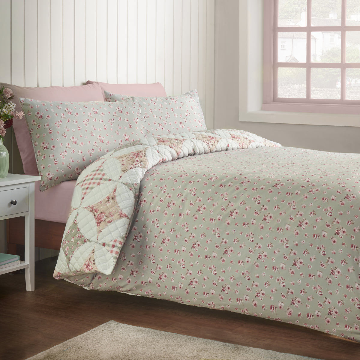 CATHERINE LANSFIELD Pinsonic Patchwork Duvet Cover Set