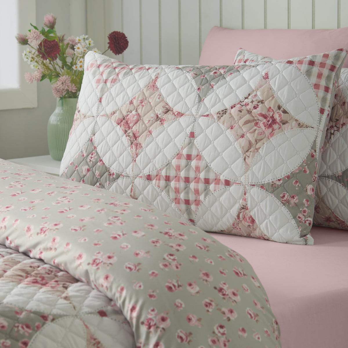 CATHERINE LANSFIELD Pinsonic Patchwork Duvet Cover Set