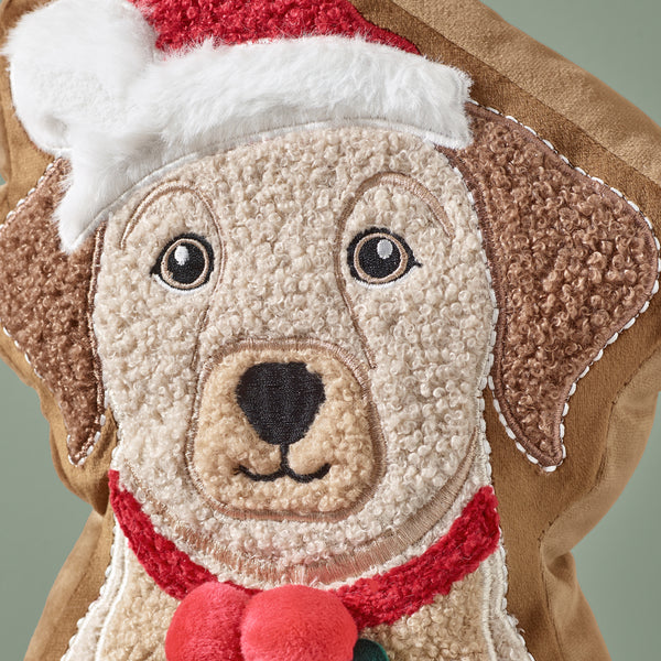 CATHERINE LANSFIELD Christmas Dog 3D Cushion 35cm