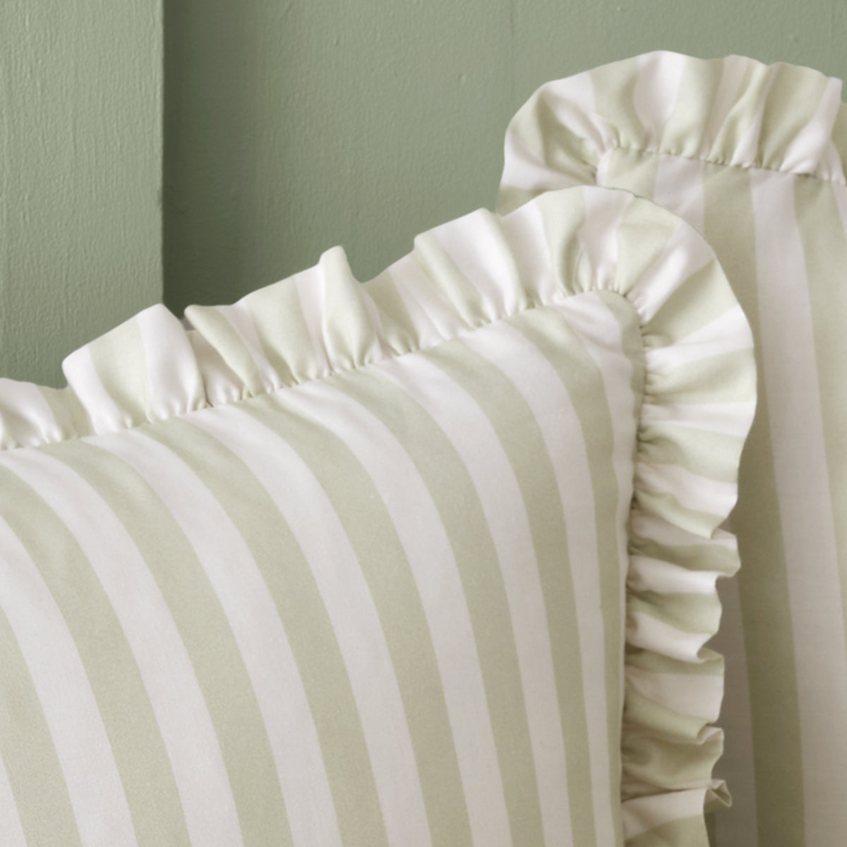 CATH KIDSTON Canopy Stripe 100% Cotton Standard Pillowcase Pair - Green