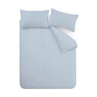 CATHERINE LANSFIELD Epping Textured Stripe Duvet Set - Blue