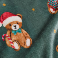 CATHERINE LANSFIELD Christmas Tartan Teddy Bear Soft Fleece Throw 130x170cm