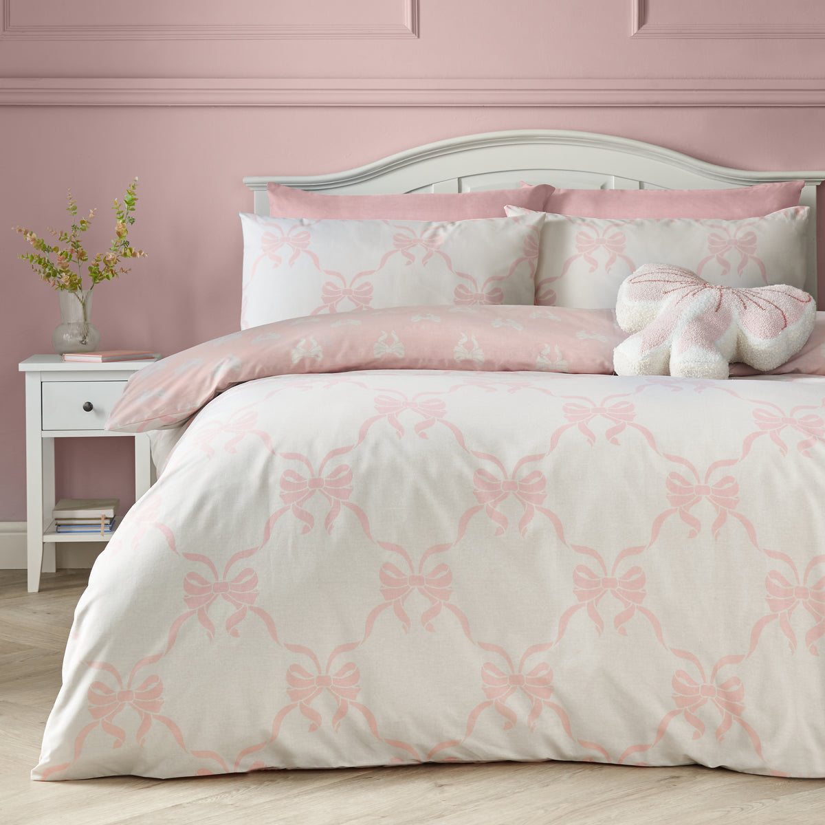 CATHERINE LANSFIELD Pretty Bows Duvet Cover Set - Pink