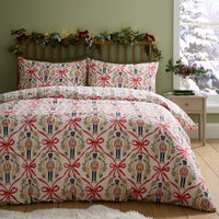 CATHERINE LANSFIELD Christmas Nutcracker Bows Duvet Cover Set