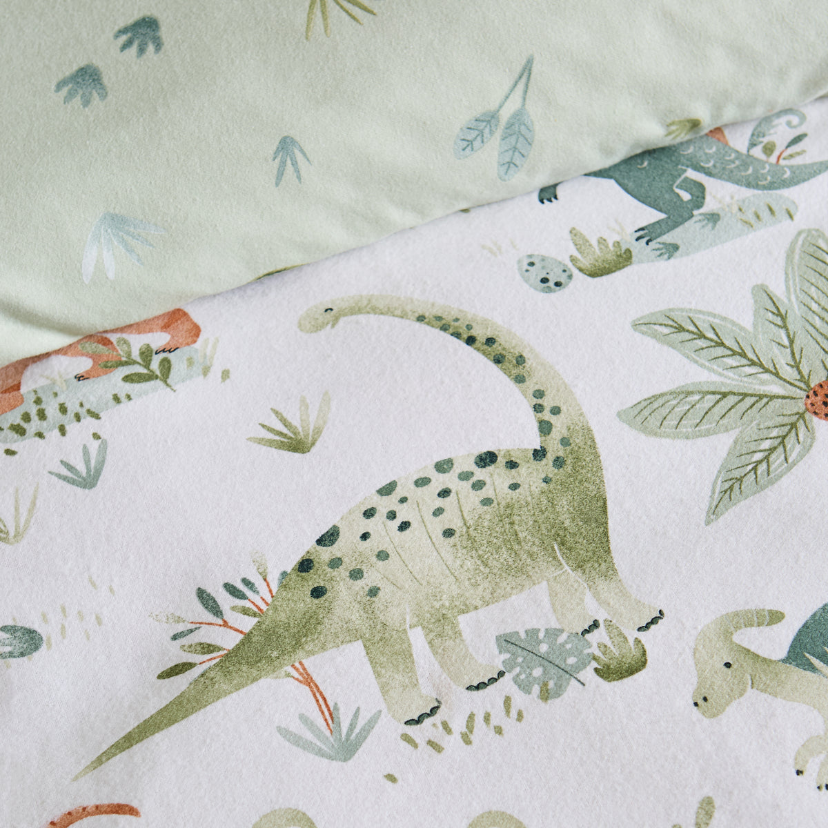 CATHERINE LANSFIELD Brushed Sleepy Saurus Dino Duvet Cover Set