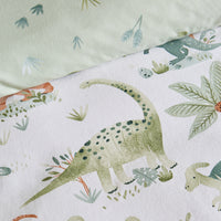 CATHERINE LANSFIELD Brushed Sleepy Saurus Dino Duvet Cover Set