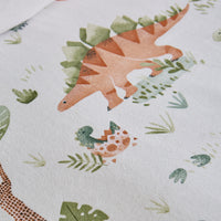 CATHERINE LANSFIELD Brushed 100% Cotton Sleepy Saurus Dino Fitted Sheet