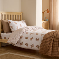 CATHERINE LANSFIELD Brushed 100% Cotton Teddy Bear Duvet Cover Set