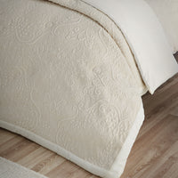 CATHERINE LANSFIELD Amelia Jacquard Bedspread 220x230cm - Cream