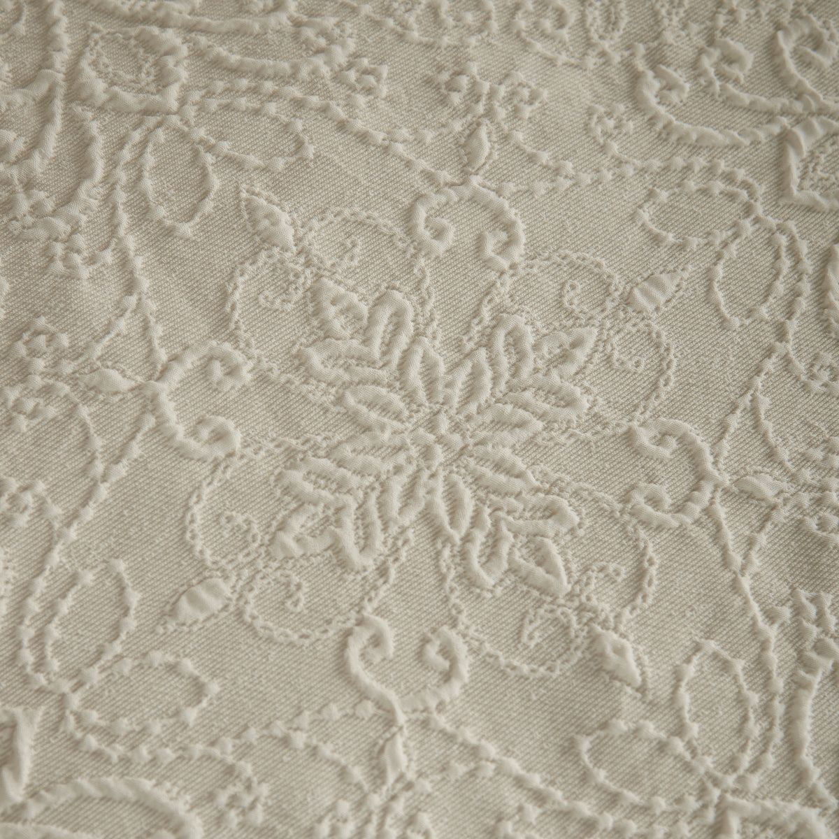 CATHERINE LANSFIELD Amelia Jacquard Duvet Cover Set - Cream