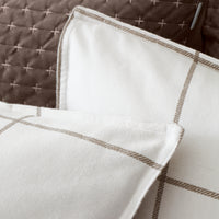 BIANCA Brushed 100% Cotton Regal Check Duvet Cover Set - Mole