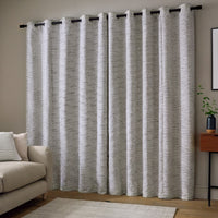 CATHERINE LANSFIELD Chunky Boucle Textured Eyelet Curtains - Cream