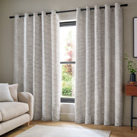 CATHERINE LANSFIELD Chunky Boucle Textured Eyelet Curtains - Cream