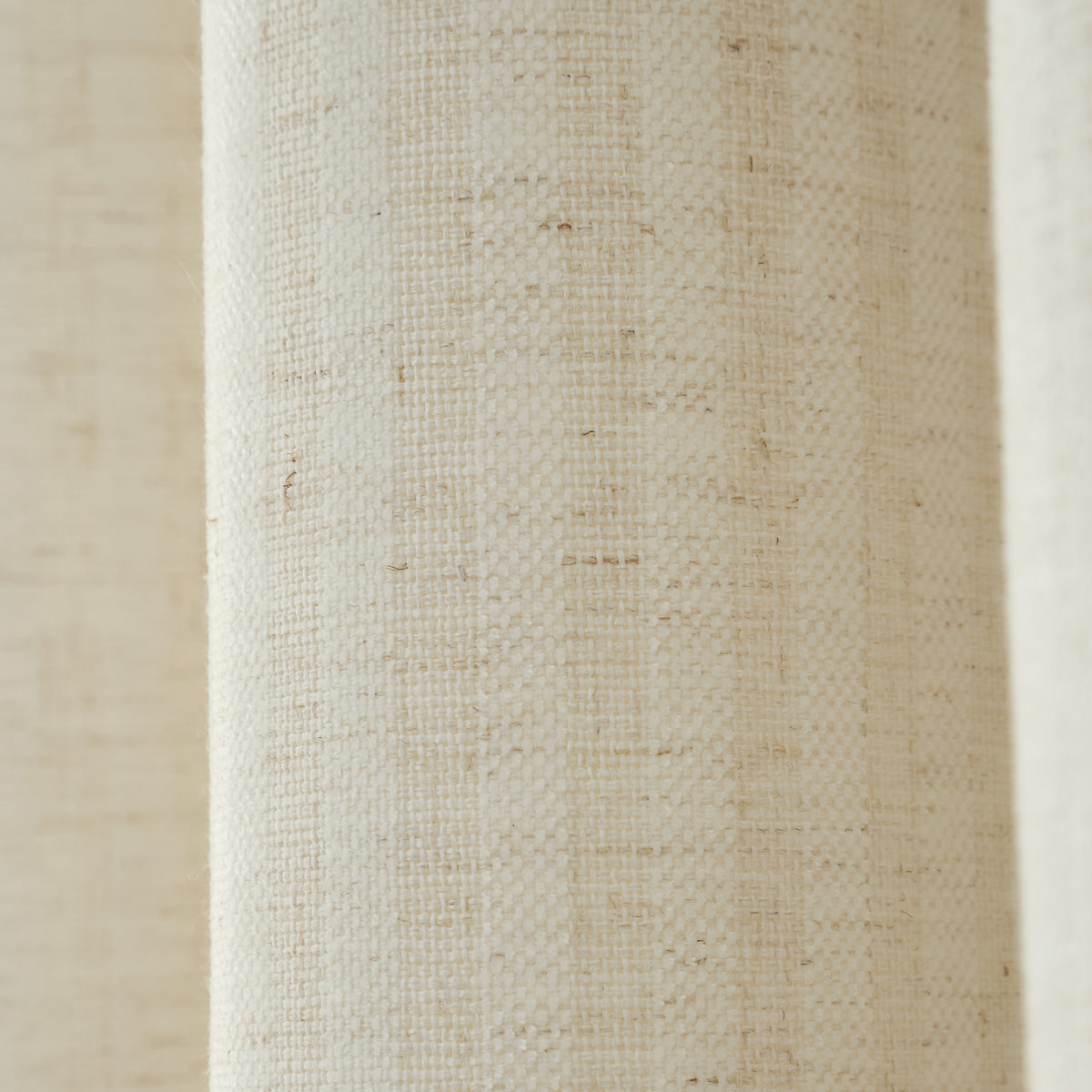 BIANCA Chenille Stripe Eyelet Curtains - Cream