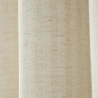 BIANCA Chenille Stripe Eyelet Curtains - Cream
