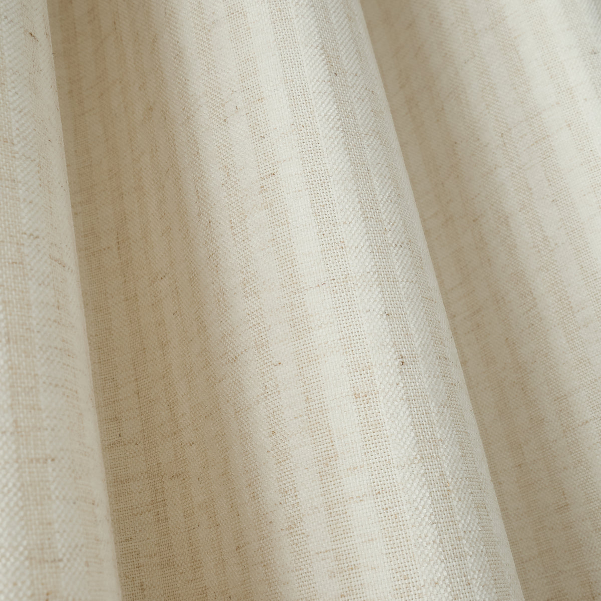 BIANCA Chenille Stripe Eyelet Curtains - Cream