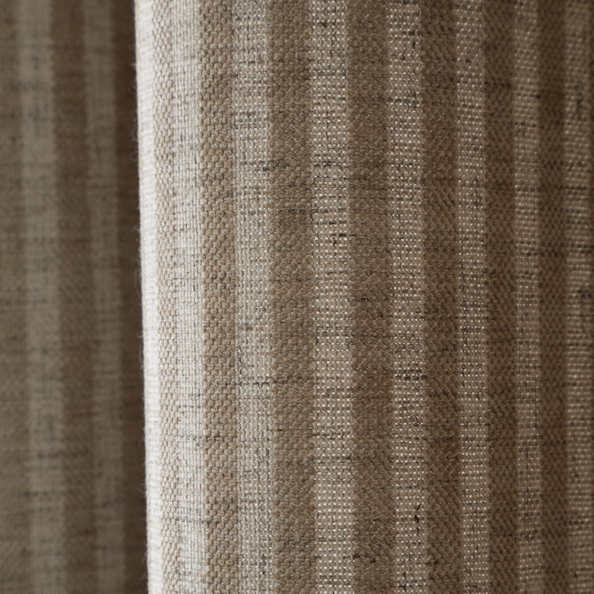 BIANCA Chenille Stripe Eyelet Curtains - Natural