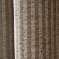 BIANCA Chenille Stripe Eyelet Curtains - Natural