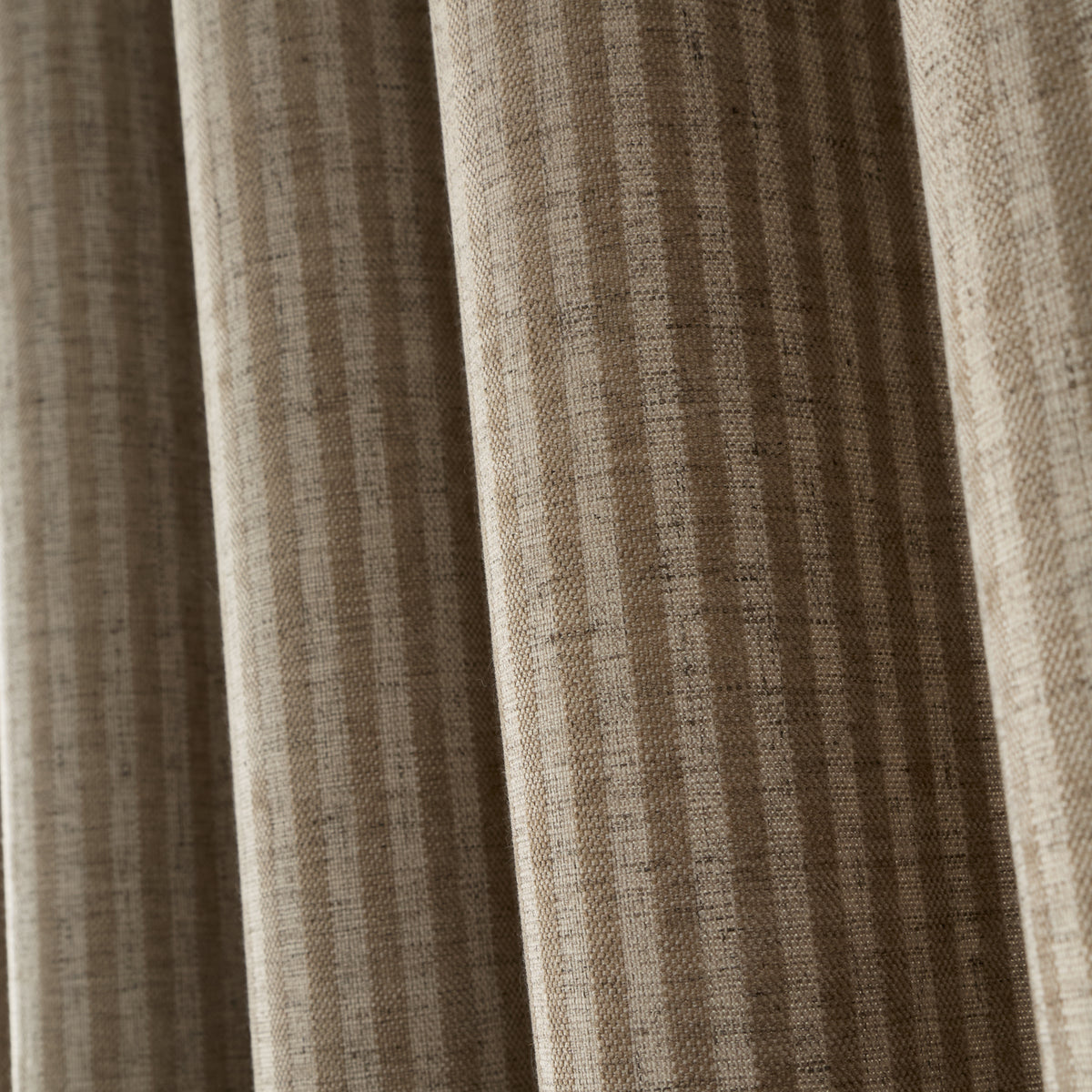 BIANCA Chenille Stripe Eyelet Curtains - Natural