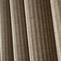 BIANCA Chenille Stripe Eyelet Curtains - Natural
