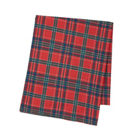 CATHERINE LANSFIELD Christmas Tartan Check Cotton Tablecloth 137x229cm - Red & Green