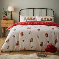 CATHERINE LANSFIELD Christmas Robins Duvet Cover Set