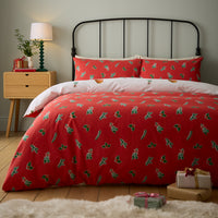 CATHERINE LANSFIELD Christmas Robins Duvet Cover Set