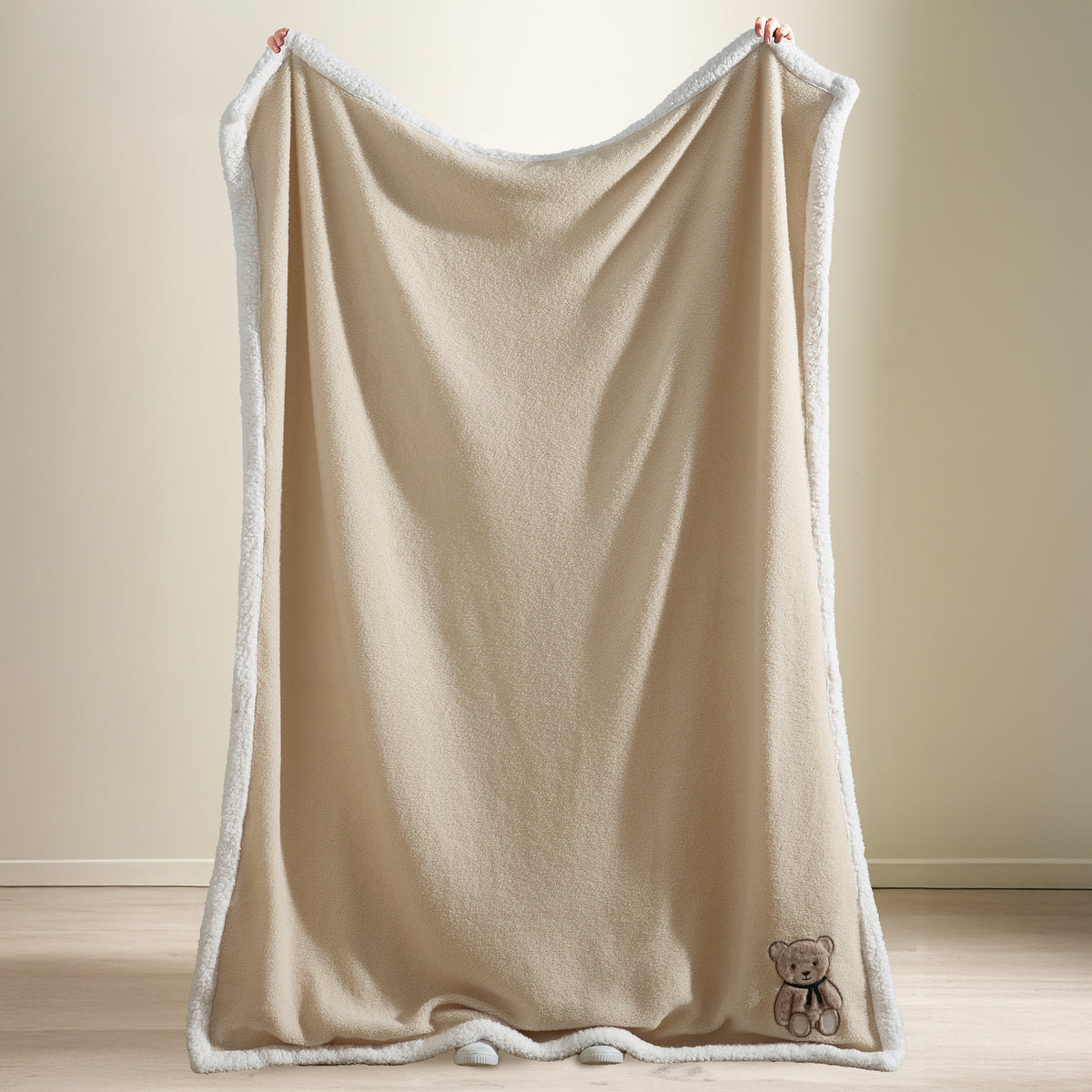 CATHERINE LANSFIELD Teddy Bear Soft Fleece Sherpa Throw