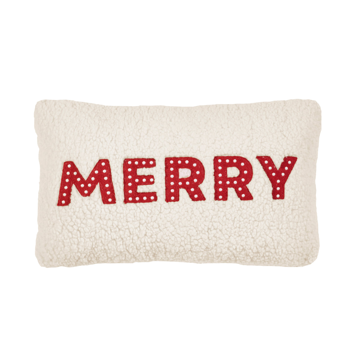 CATHERINE LANSFIELD Merry Boucle Christmas Filled Cushion 30x50cm