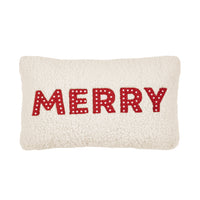 CATHERINE LANSFIELD Merry Boucle Christmas Filled Cushion 30x50cm